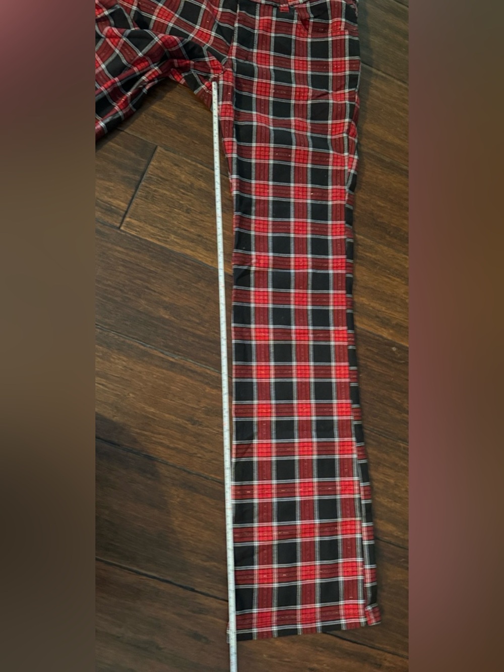 Tommy Jeans Tommy Hilfiger Y2K vintage retro red/black tartan plaid pants size 5 - Picture 13 of 15